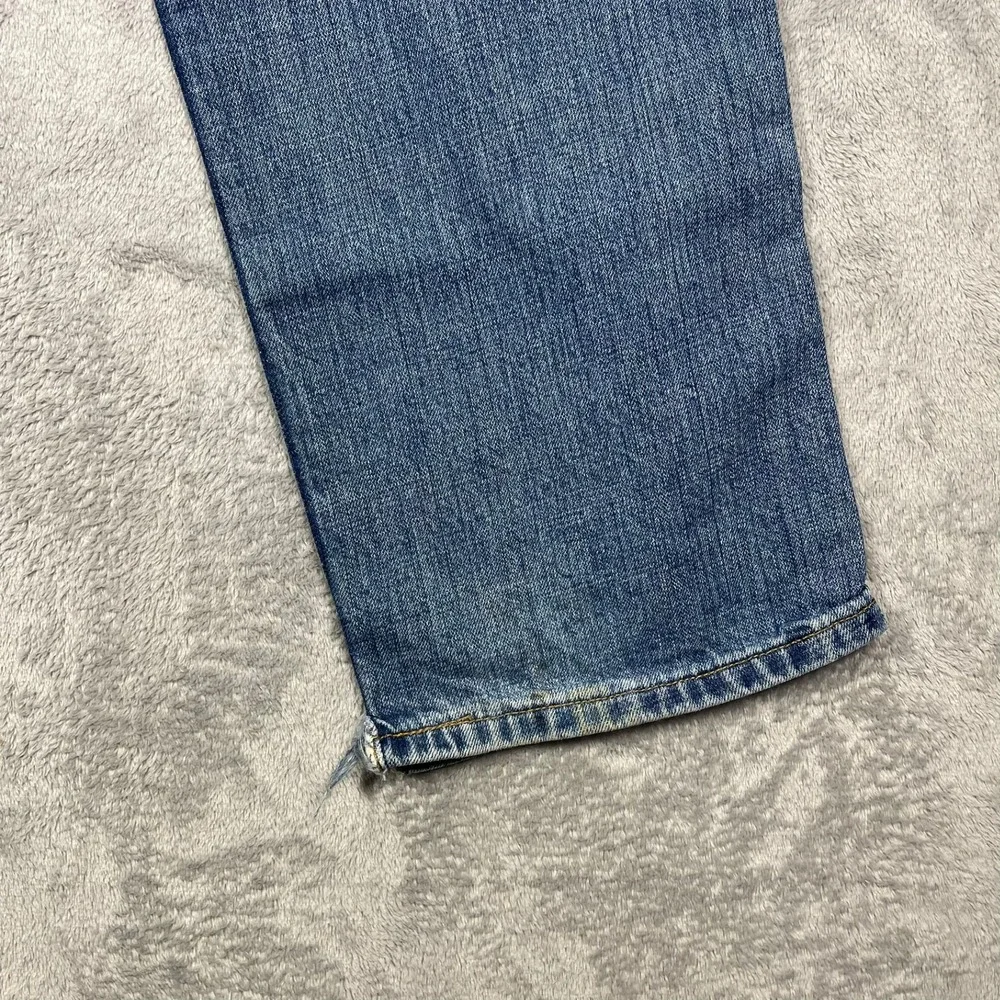 Levi's 501 Jeans Mens 36(35)x31 Blue Straight‎ Leg Button Fly Distressed Denim